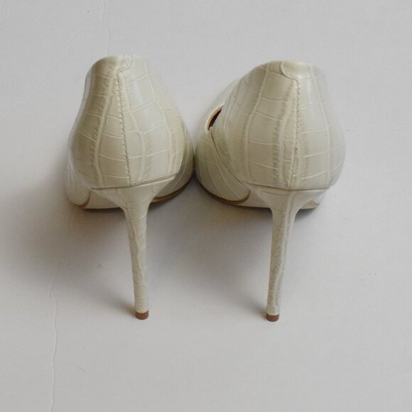 Steve Madden ValaC Crocodile Classy Minimalist Neutral Stiletto Pumps High Heels - Picture 6 of 8